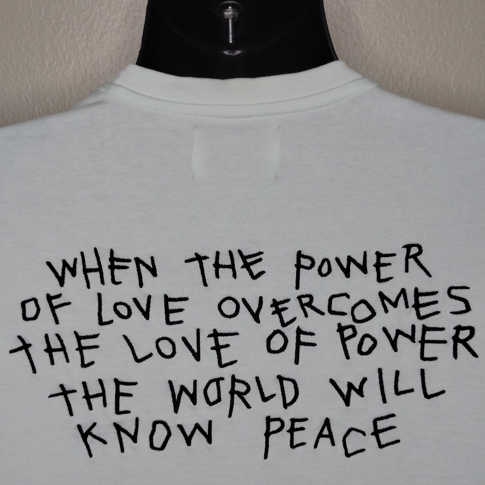 CHNGE Peace Women's Small T-shirt 100% Organic Cotton Power Love Seafoam Green